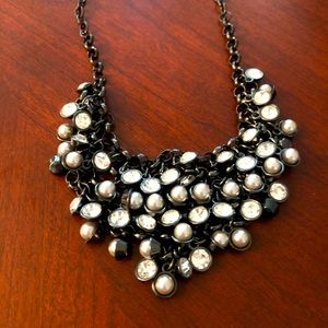 Rhinestone layered necklace